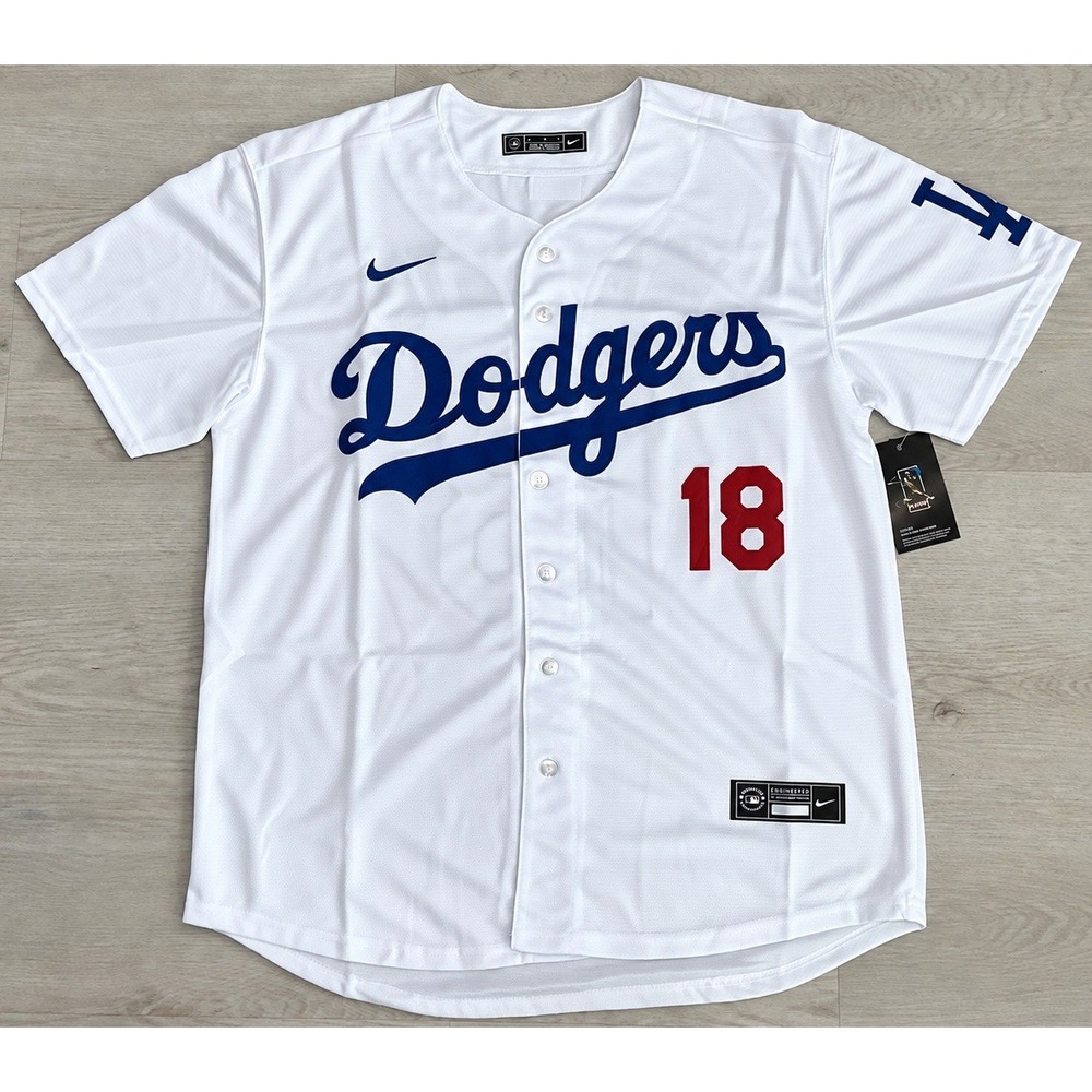 Los Angeles Dodgers Yoshinobu Yamamoto #18 White  Jersey Regular Season size L